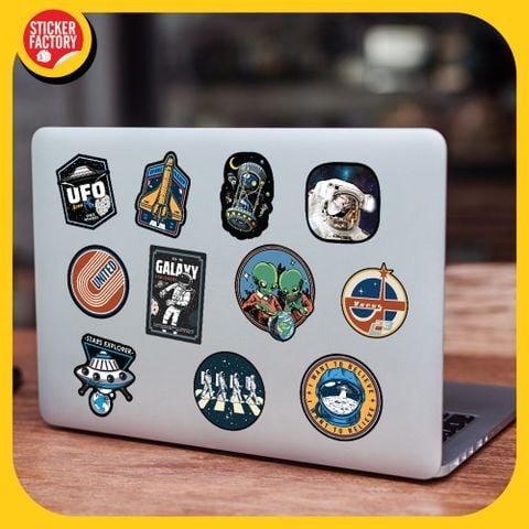  Astronaut Phi hành gia vũ trụ - Set 100 sticker hình dán 