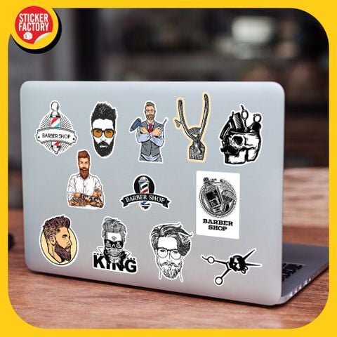  Barber hớt tóc - Set 100 sticker hình dán 