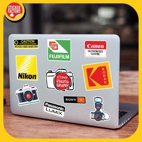  Camera - Set 100 sticker hình dán 