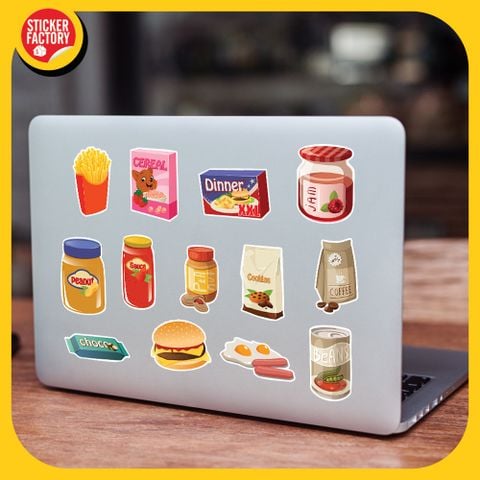  Food and drink - Set 100 sticker hình dán 