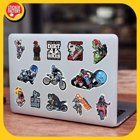  Motorcycle - Set 100 sticker hình dán 