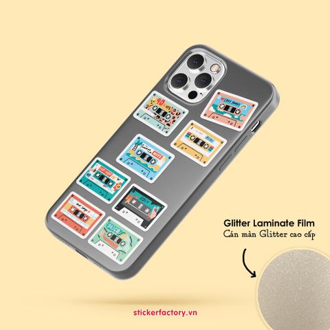  Vol.12 Retro Cassette - Little sticker sheet A6 