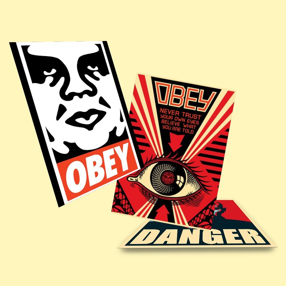 OBEY - Set 50 Poster A4 dán tường trang trí