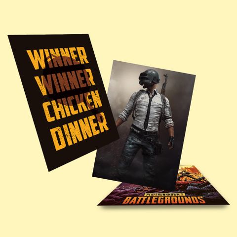  PUBG - Set 50 Poster A4 dán tường trang trí 