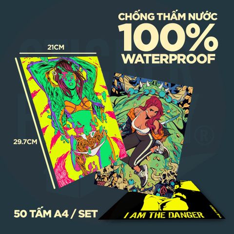  BAD GUY - Set 50 Poster A4 dán tường trang trí 