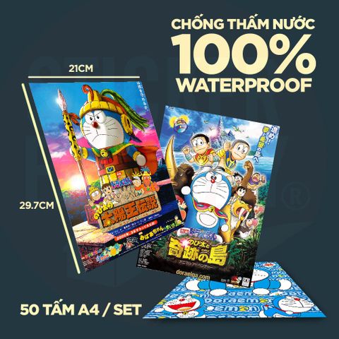  DORAEMON - Set 50 Poster A4 dán tường trang trí 