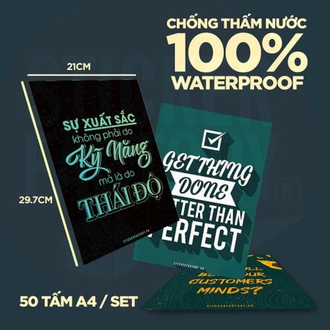 STARTUP - Set 50 Poster A4 dán tường trang trí 