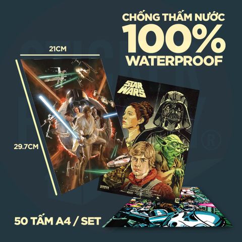  STARWARS - Set 50 Poster A4 dán tường trang trí 