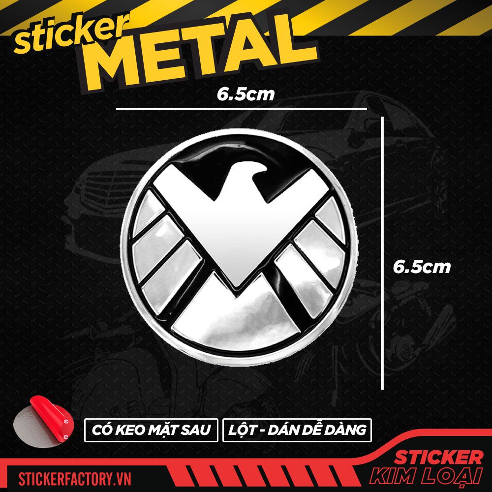 S.H.I.E.L.D 3D Round 6.5cm - Metal Sticker