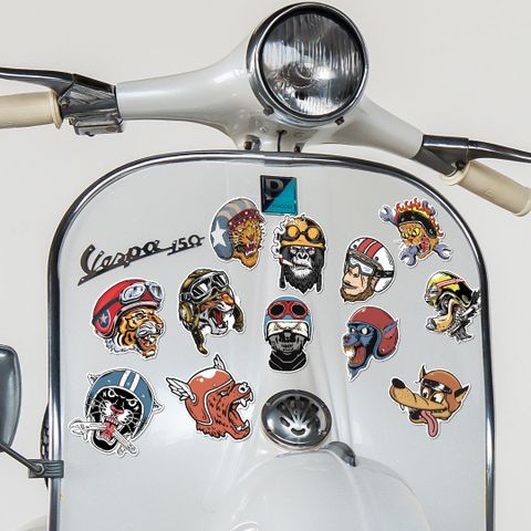  NO.10 Animal Biker - Sticker Sheet A4 