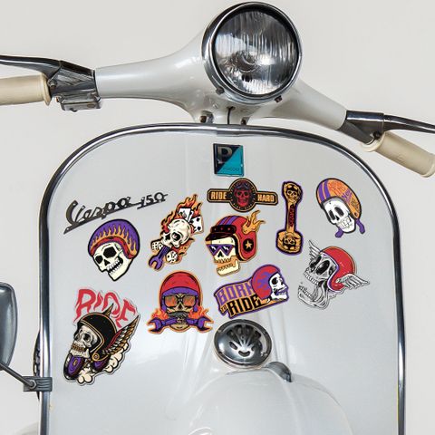  NO.15 Skull Rider - Sticker Sheet A4 