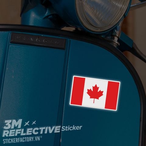  CANADA FLAG 3M - Reflective Sticker Die-cut 
