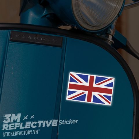  UK FLAG 3M - Reflective Sticker Die-cut 
