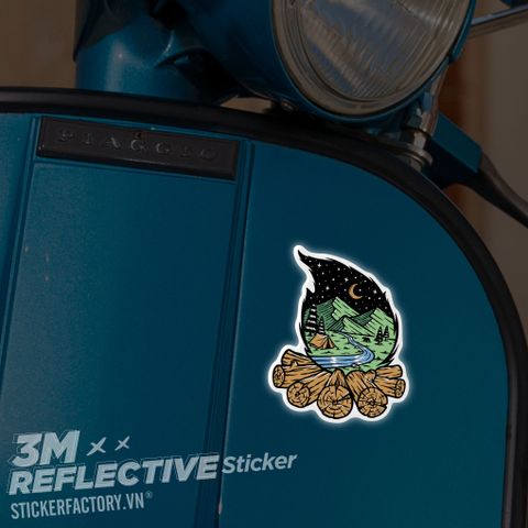  MOUNTAIN VIEW IN THE FIRE 3M - Reflective Sticker Die-cut 