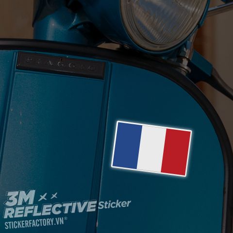  FRANCE FLAG 3M - Reflective Sticker Die-cut 