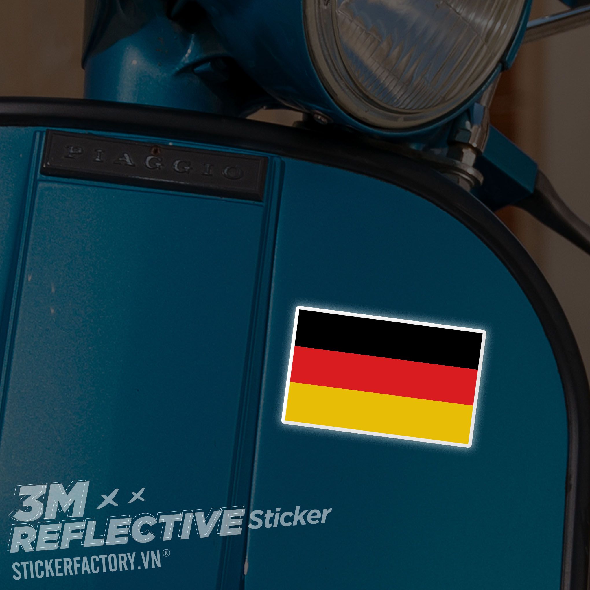 GERMANY FLAG 3M - Reflective Sticker Die-cut