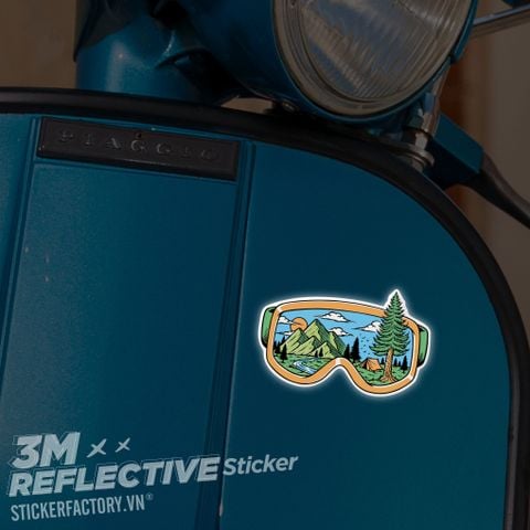  MOUNTAIN VIEW IN A GOGGLE 3M - Reflective Sticker Die-cut 
