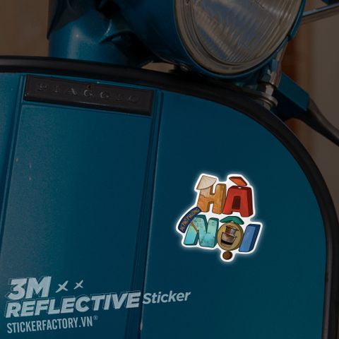  HANOI TYPOGRAPHY 3M - Reflective Sticker Die-cut 