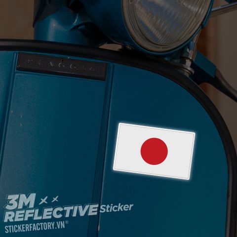  JAPAN FLAG 3M - Reflective Sticker Die-cut 