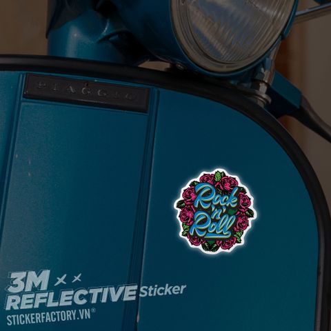  ROCK N ROLL 3M - Reflective Sticker Die-cut 