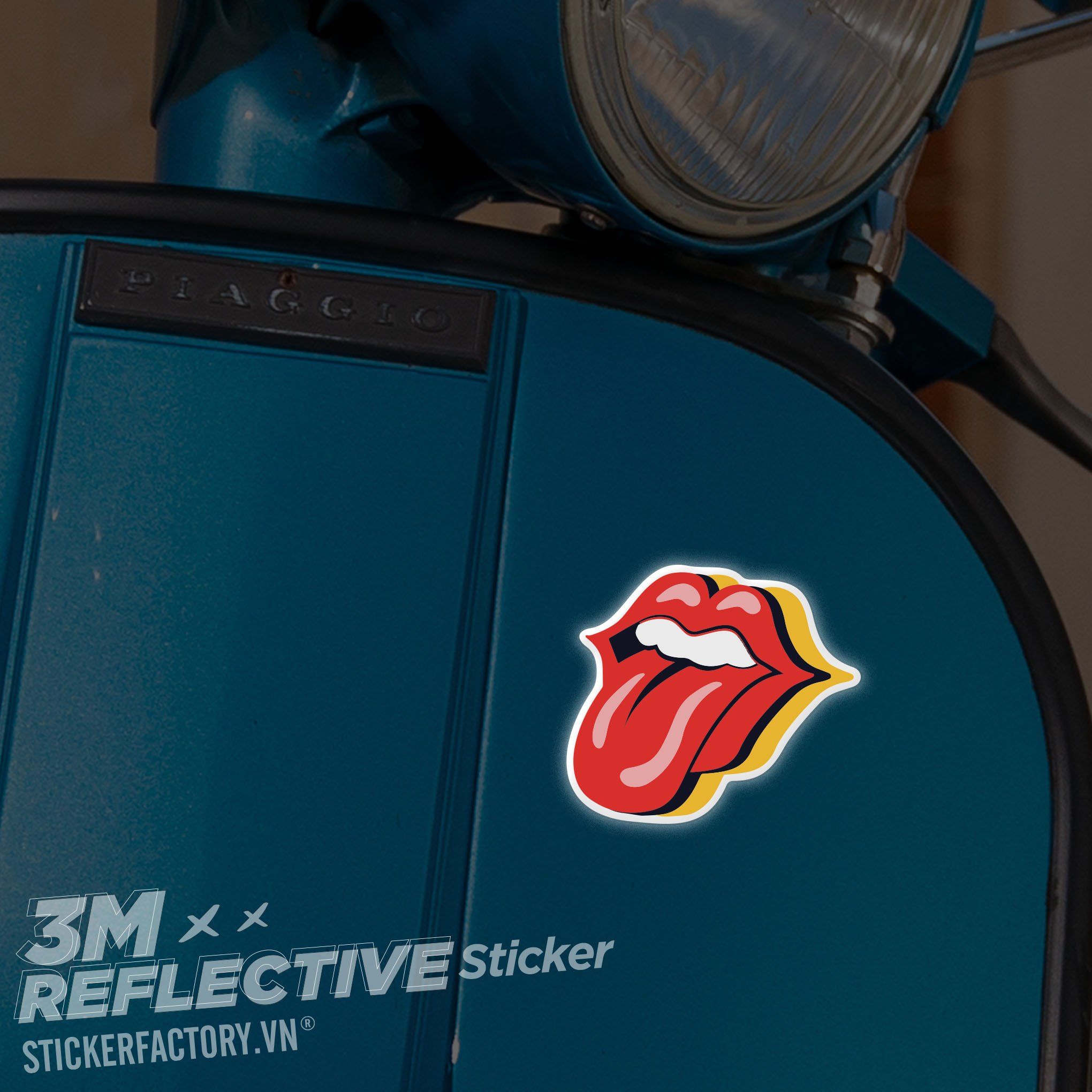 ROLLING STONES 3M - Reflective Sticker Die-cut