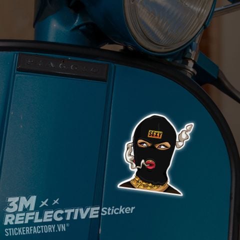  SEXY MASK GIRL 3M - Reflective Sticker Die-cut 