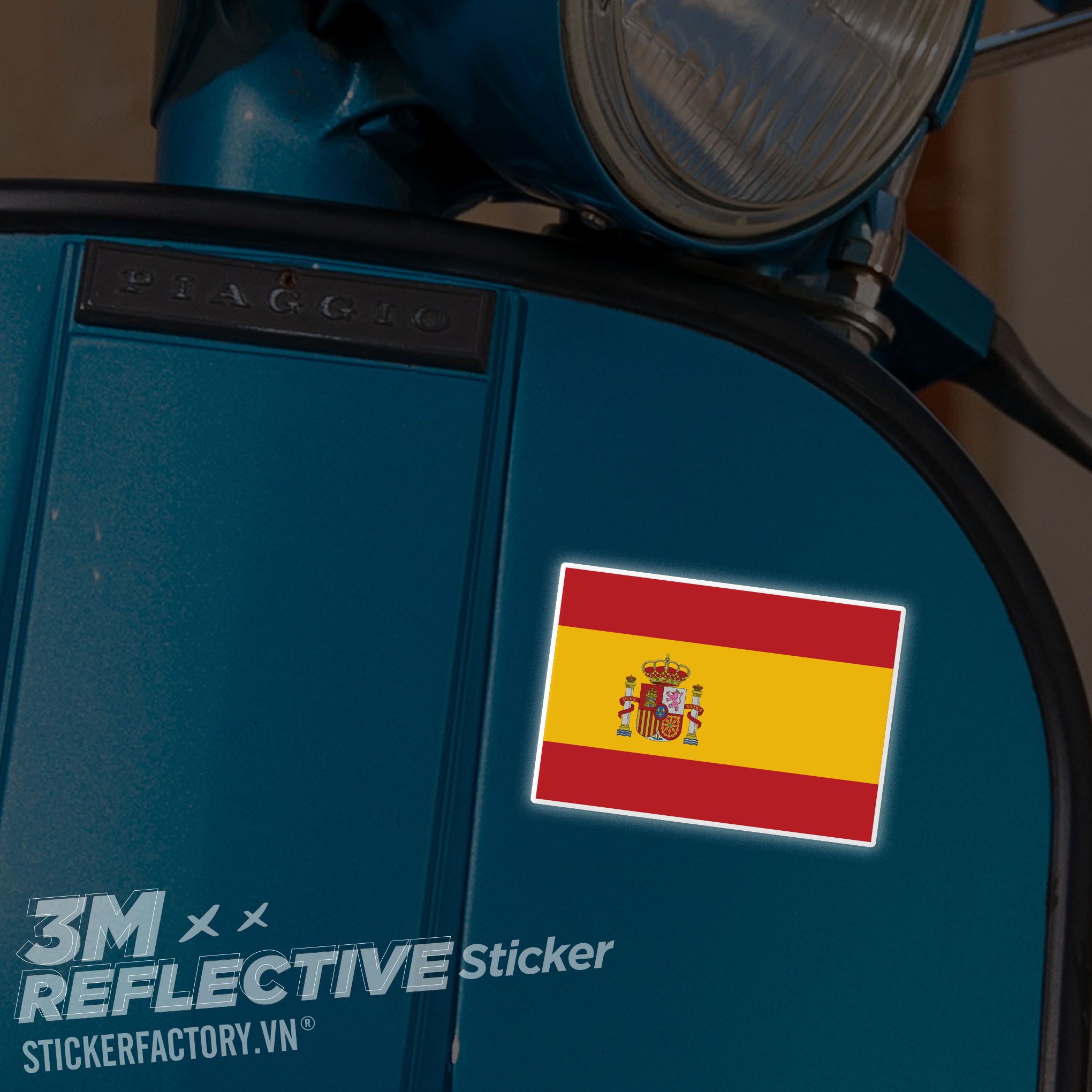 SPAIN FLAG 3M - Reflective Sticker Die-cut