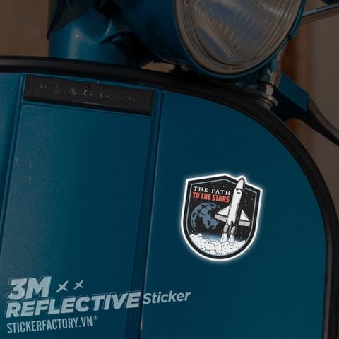  THE PATH TO THE STARS SPACE LOGO 3M - Reflective Sticker Die-cut 