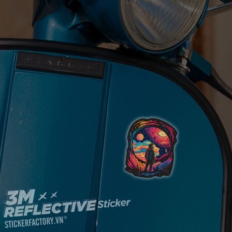  A MAN LOOKING AT THE UNIVERSE 3M - Reflective Sticker Die-cut 