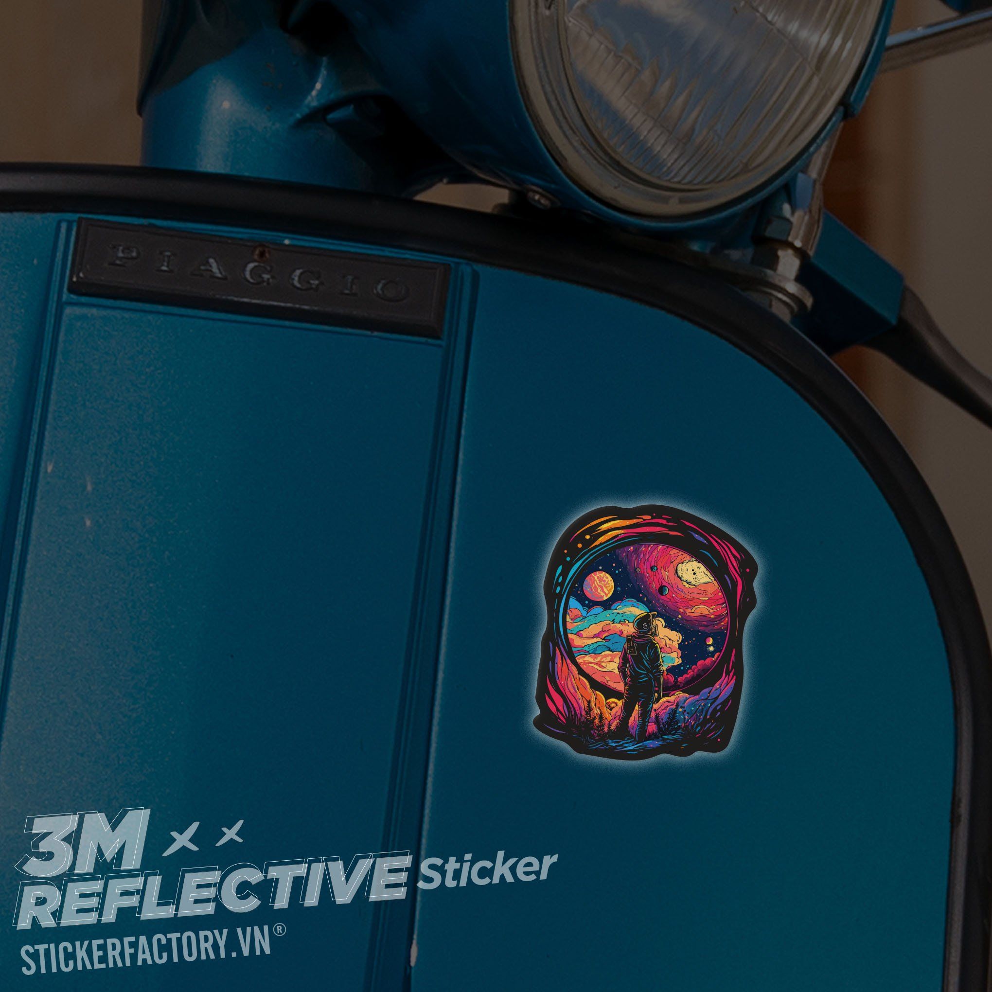 A MAN LOOKING AT THE UNIVERSE 3M - Reflective Sticker Die-cut