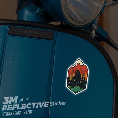  BEAR POWER 3M - Reflective Sticker Die-cut 