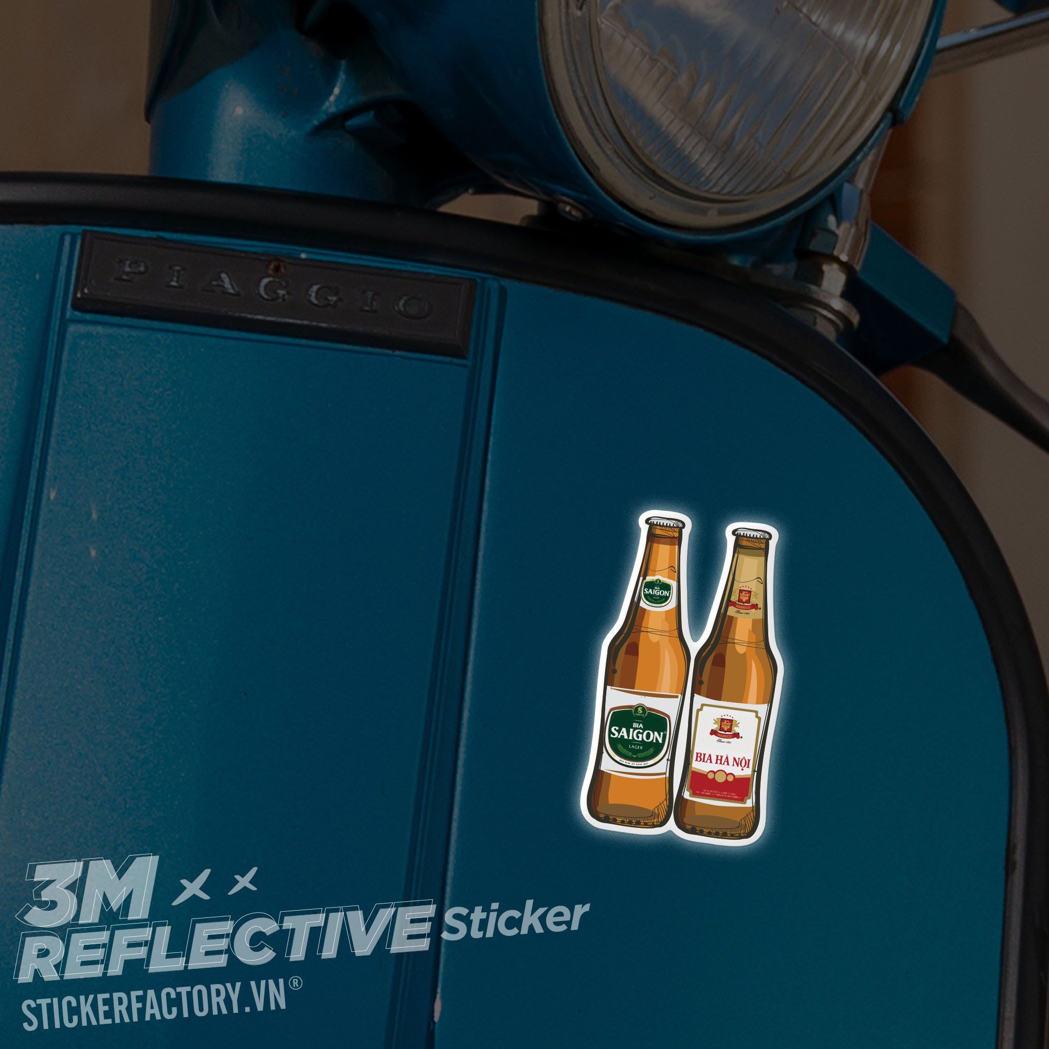 BIA SAIGON HANOI 3M - Reflective Sticker Die-cut