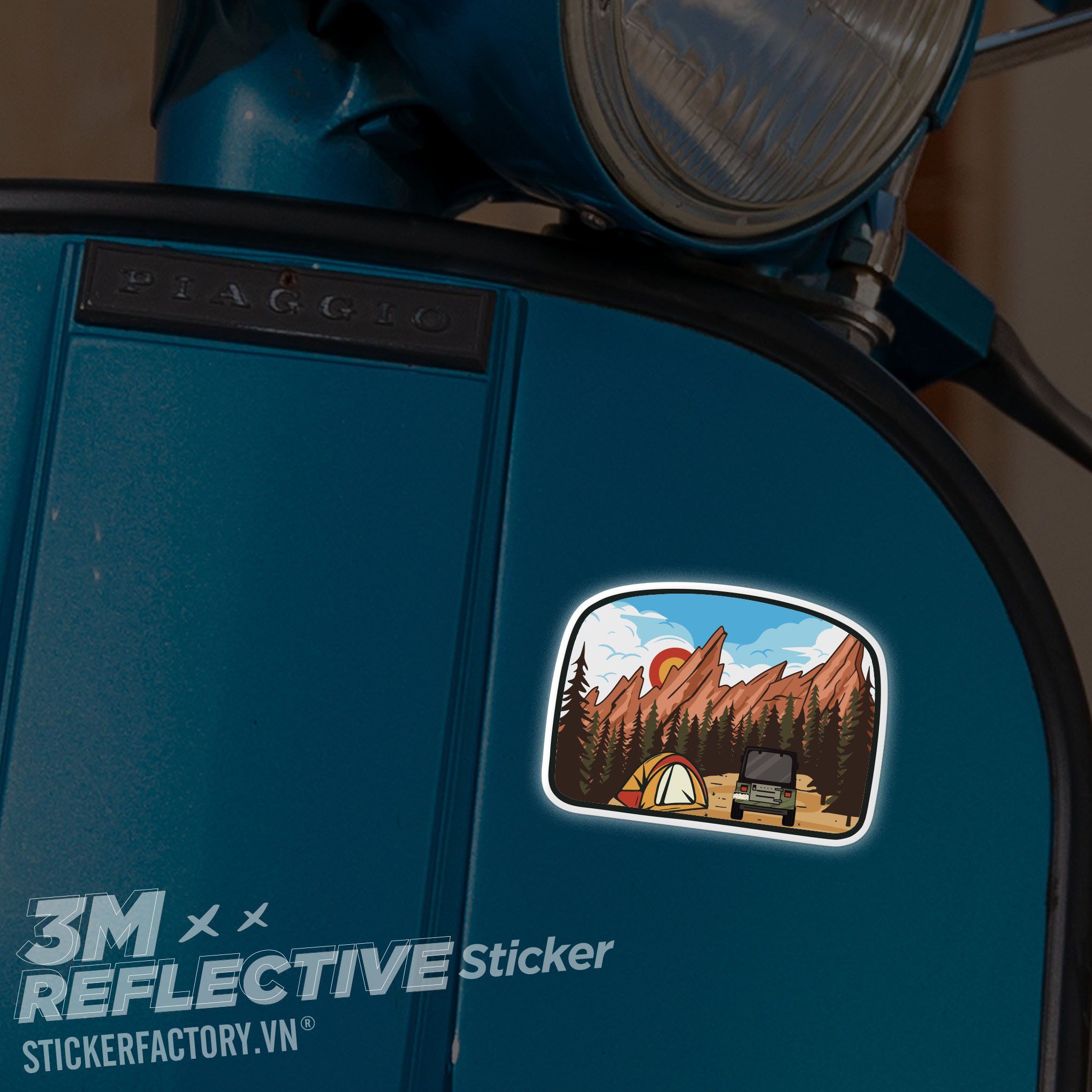 CAMPING ON THE MOUNTAIN 3M - Reflective Sticker Die-cut