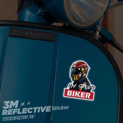 IM SPEED BIKER 3M - Reflective Sticker Die-cut 