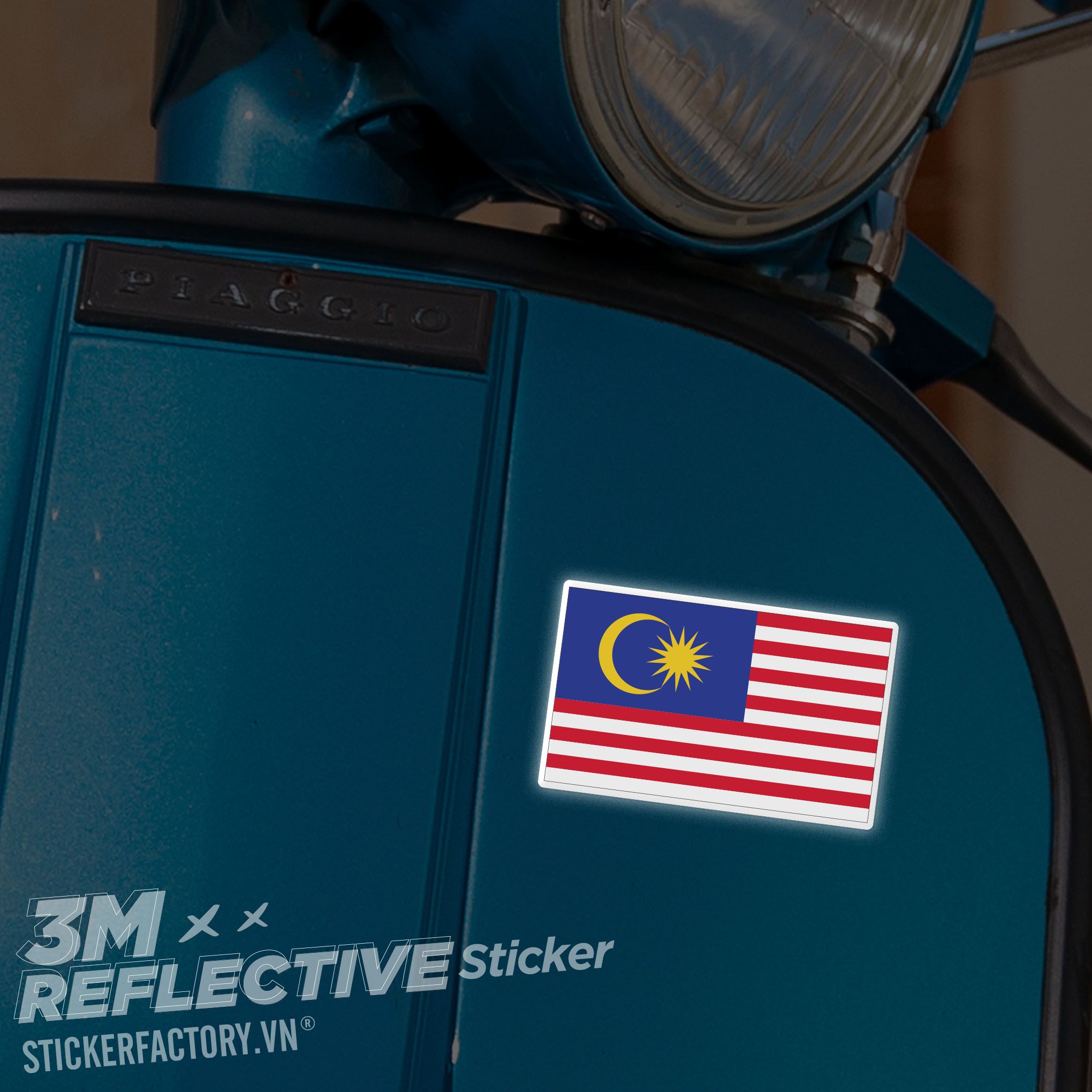 MALAYSIA FLAG 3M - Reflective Sticker Die-cut