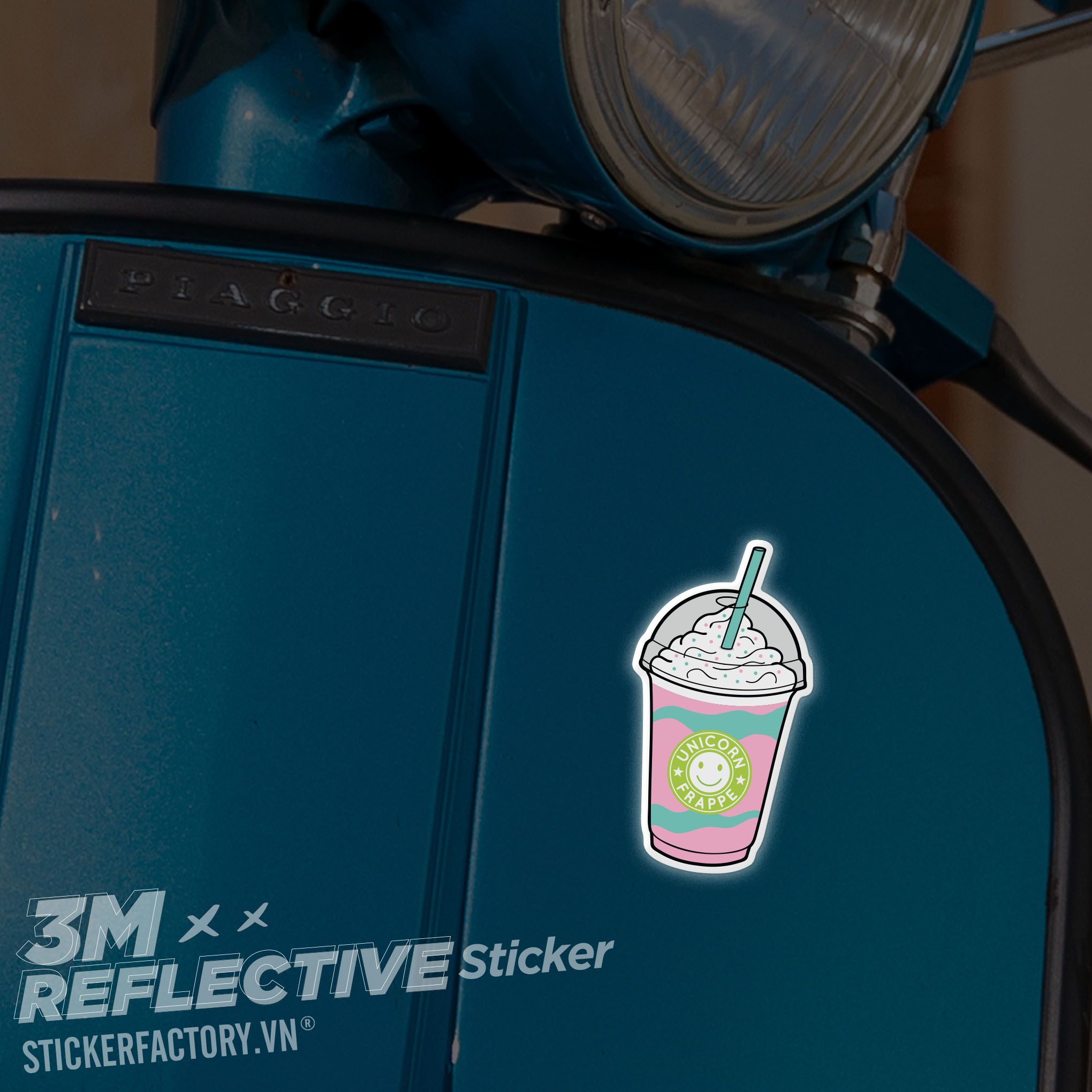 UNICORN MILK TEA 3M - Reflective Sticker Die-cut