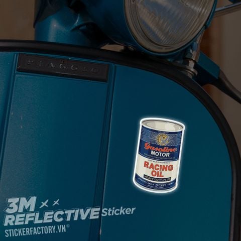  GASOLINE MOTOR RACING OIL 3M - Reflective Sticker Die-cut 