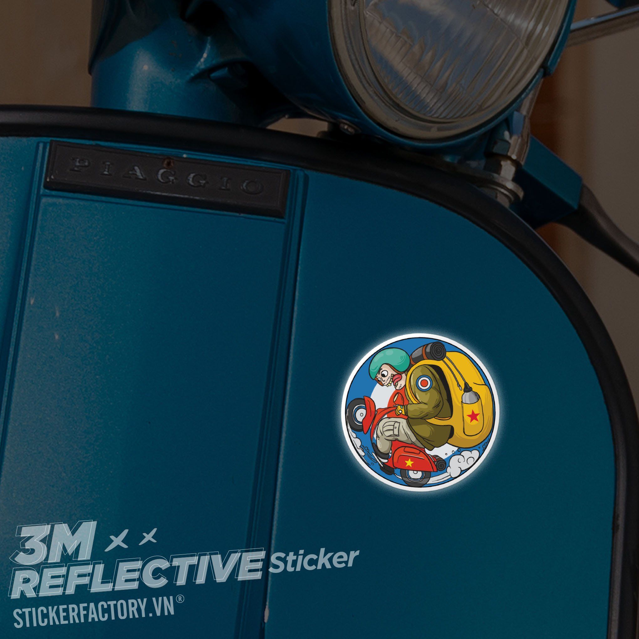 RIDING CLASSIC SCOOTER TOURING BAGPACK 3M - Reflective Sticker Die-cut