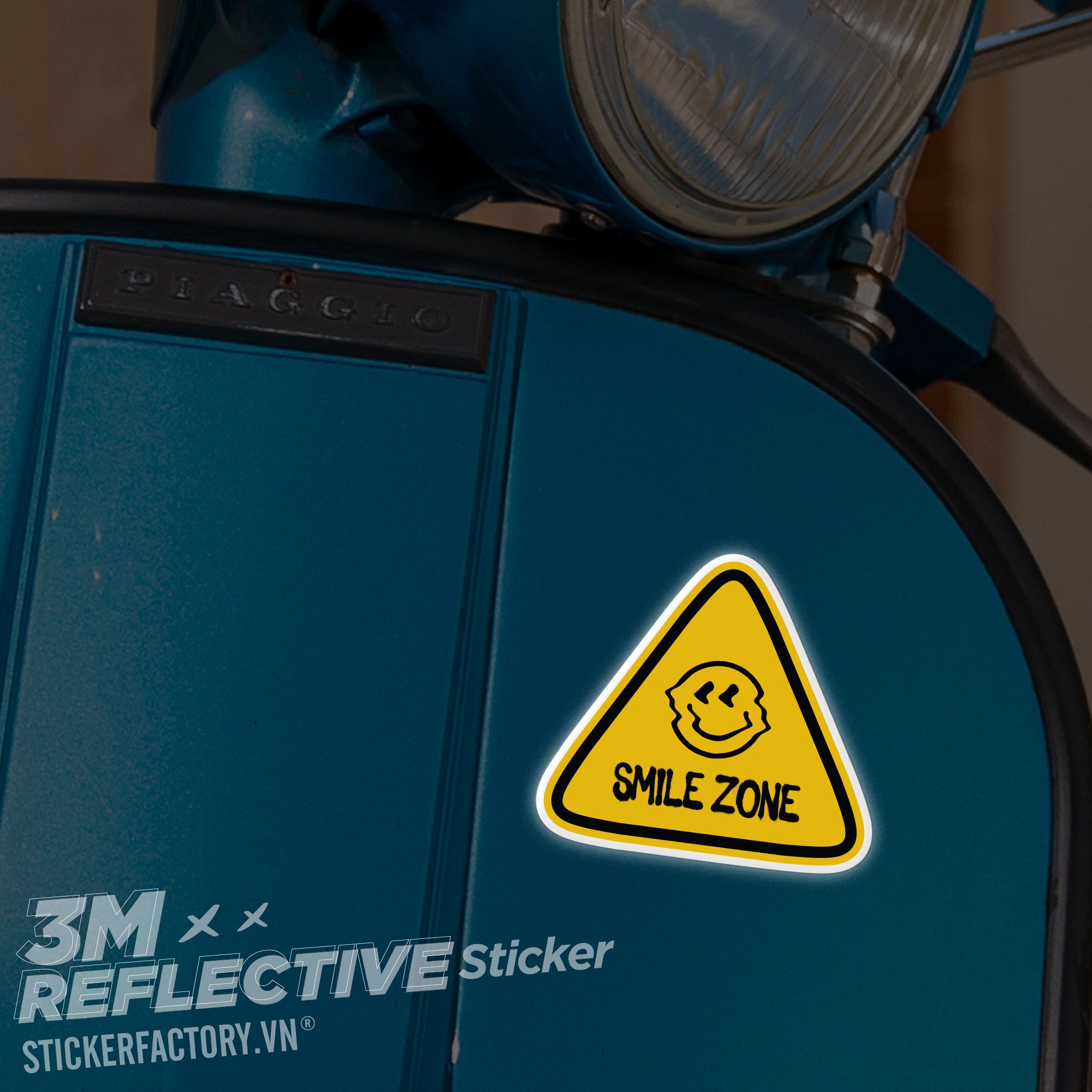 SMILE ZONE 3M - Reflective Sticker Die-cut