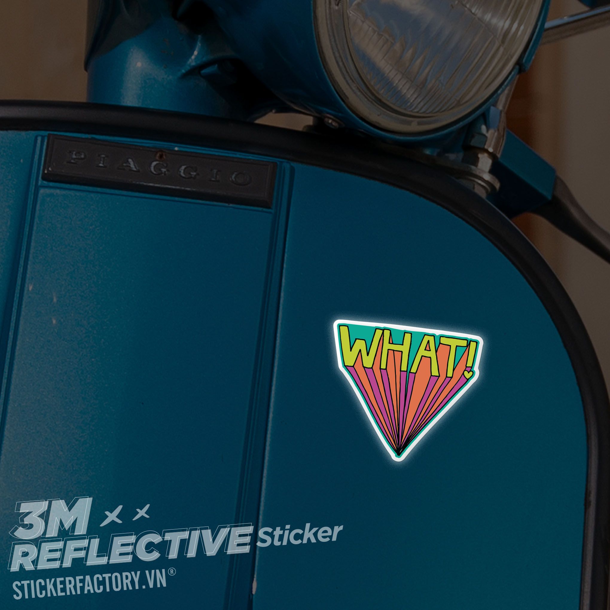 WHAT 3M - Reflective Sticker Die-cut