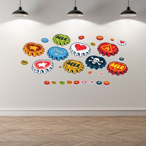  BEER BOTTLE CAP - Decoration Sticker 