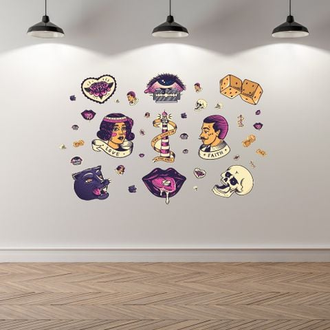  TATTOO OLD SCHOOL 04 - Decoration Sticker 