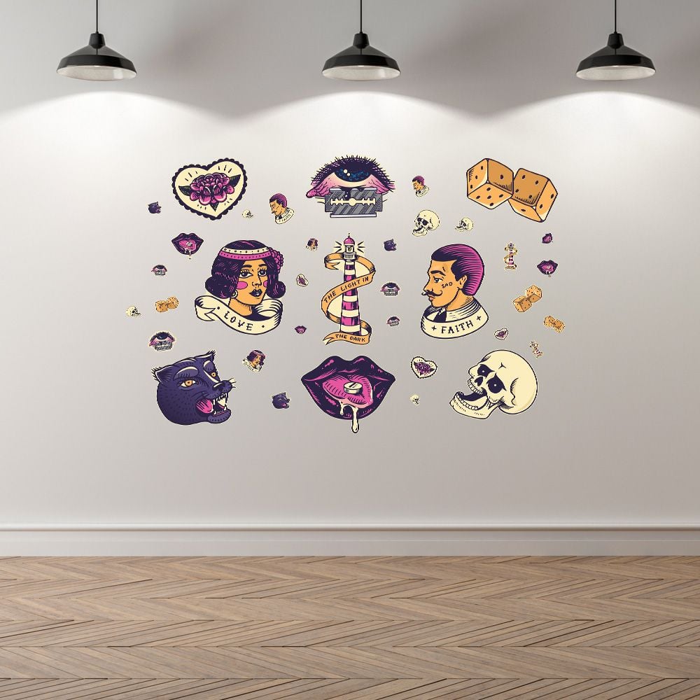 TATTOO OLD SCHOOL 04 - Decoration Sticker