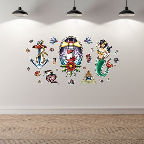  TATTOO OLD SCHOOL 06 - Decoration Sticker 