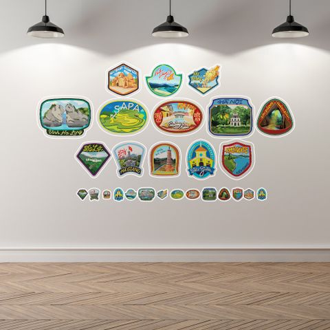  VIETNAM TOURIST PLACES - Decoration Sticker 