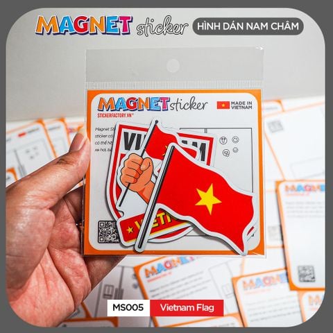  MS005 Vietnam Flag - Set 4 Magnet Sticker - Hình dán nam châm 