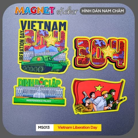  MS013 Vietnam Liberation Day - Set 4 Magnet Sticker - Hình dán nam châm 