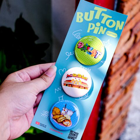  BUTT005 Đà Lạt - Set 3 Button Pin - Huy hiệu nhựa tròn 
