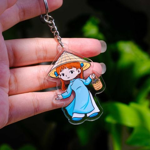  KC0006 Cô Gái Áo Dài - Móc khóa Acrylic 