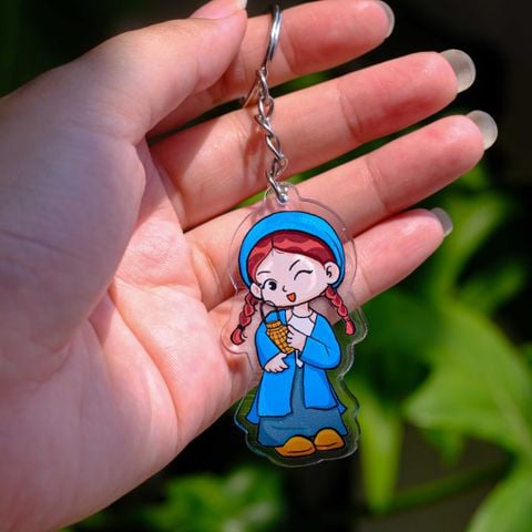  KC0009 Cô Gái Áo Tứ Thân - Móc khóa Acrylic 